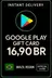 Google Play Gift Card - Brasil BR 16,90