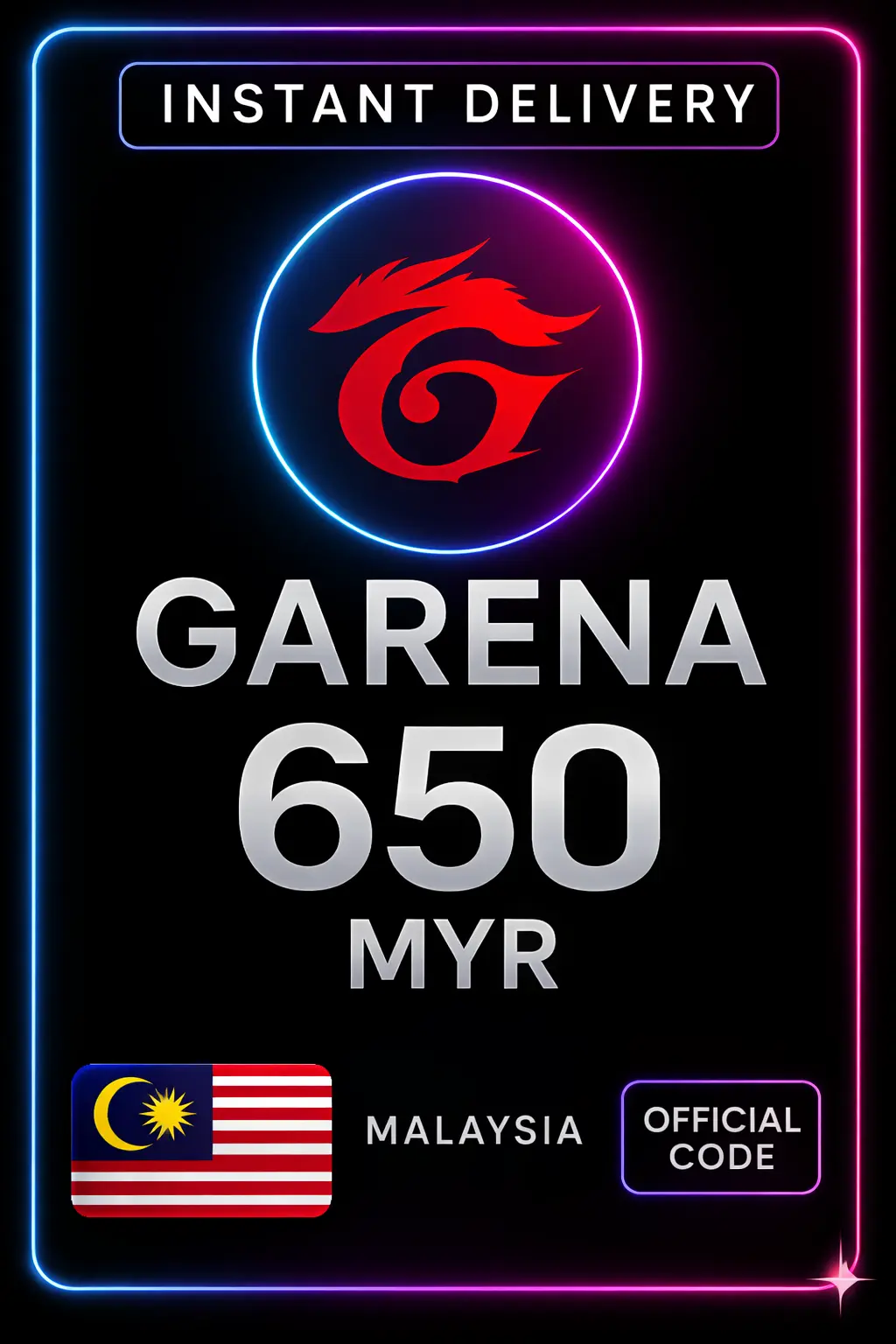 Garena Shells Malasia (MY) - 650