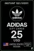 Adidas 25 USD