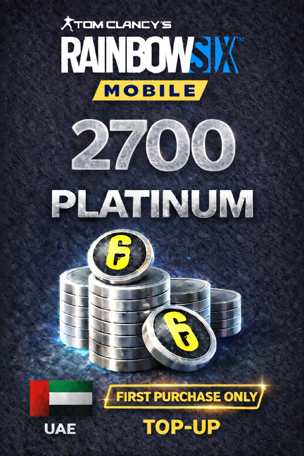Rainbow Six Mobile - 2700 Platinum (FIRST PURCHASE ONLY) (UAE)