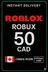 Roblox 50 CAD Game Card (CA)