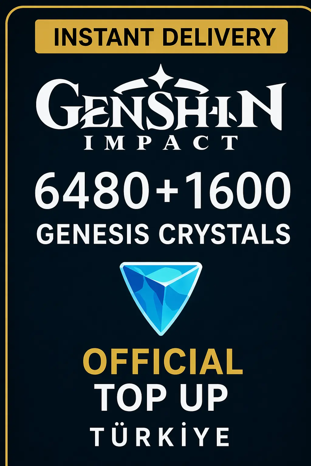 Genshin Impact 6480 + 1600 Genesis Crystals Top Up (Türkiye)