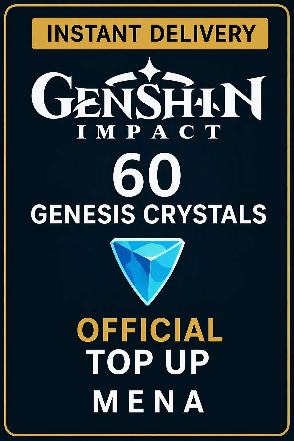 Genshin Impact 60 Genesis Crystals Top Up (MENA)