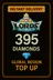 Recarga de 395 Diamantes de Lords Mobile
