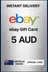 eBay Gift Card 5 AUD