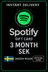 Spotify Cadeaukaart Zweden - 3 Maanden SEK