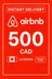 Airbnb Ajándékutalvány - 500 CAD (Kanada)