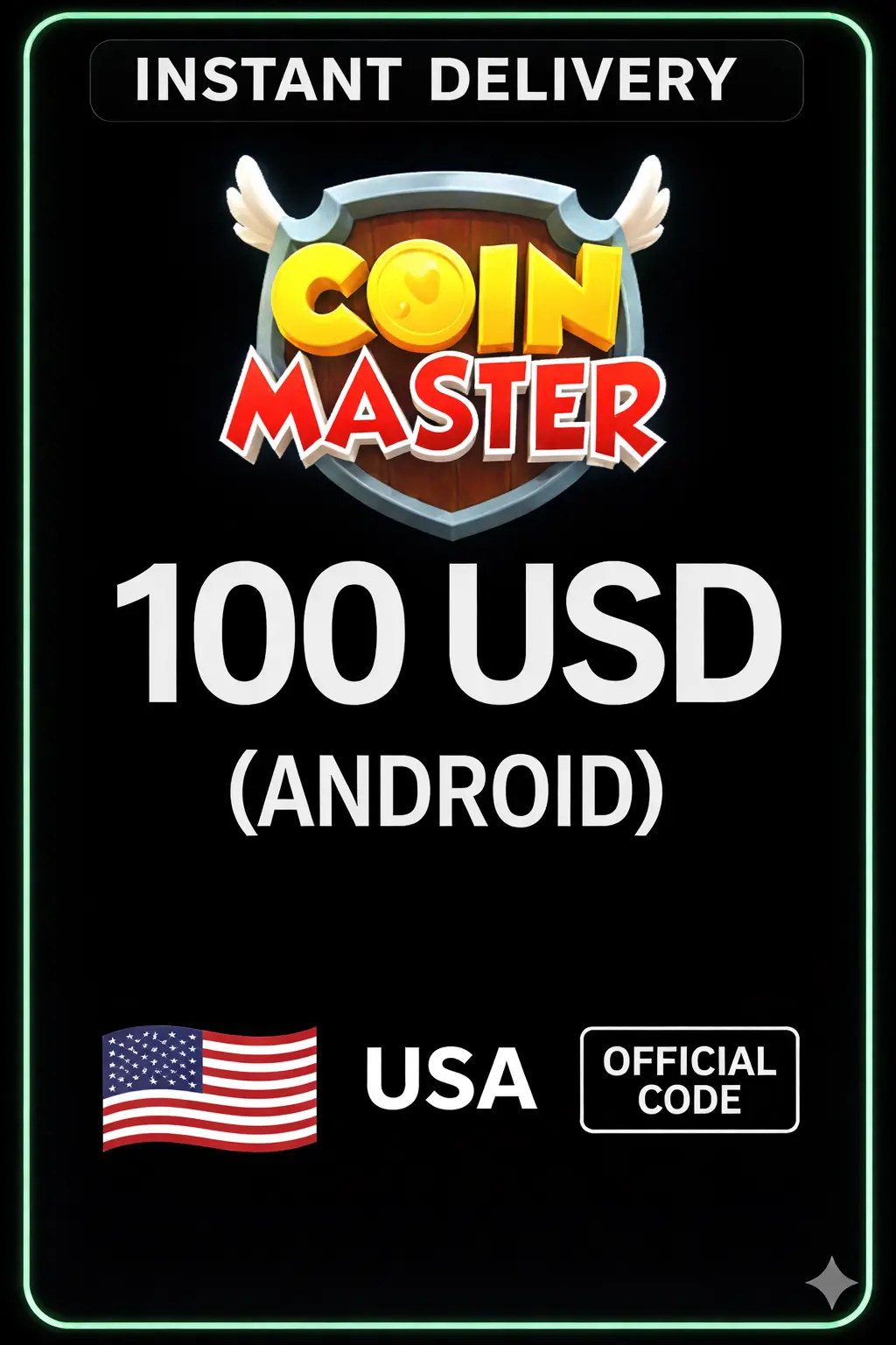 Coin Master (Android) - 100 $ US