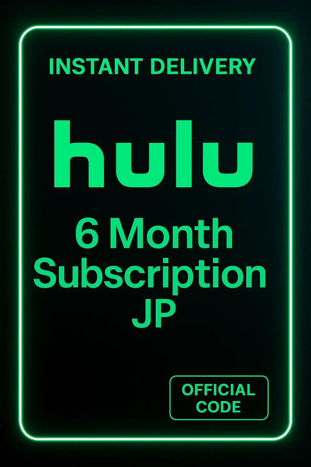 Hulu 6 Month Subscription JP