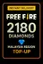 Free Fire 2180 Diamonds Top-Up (Malaysia)