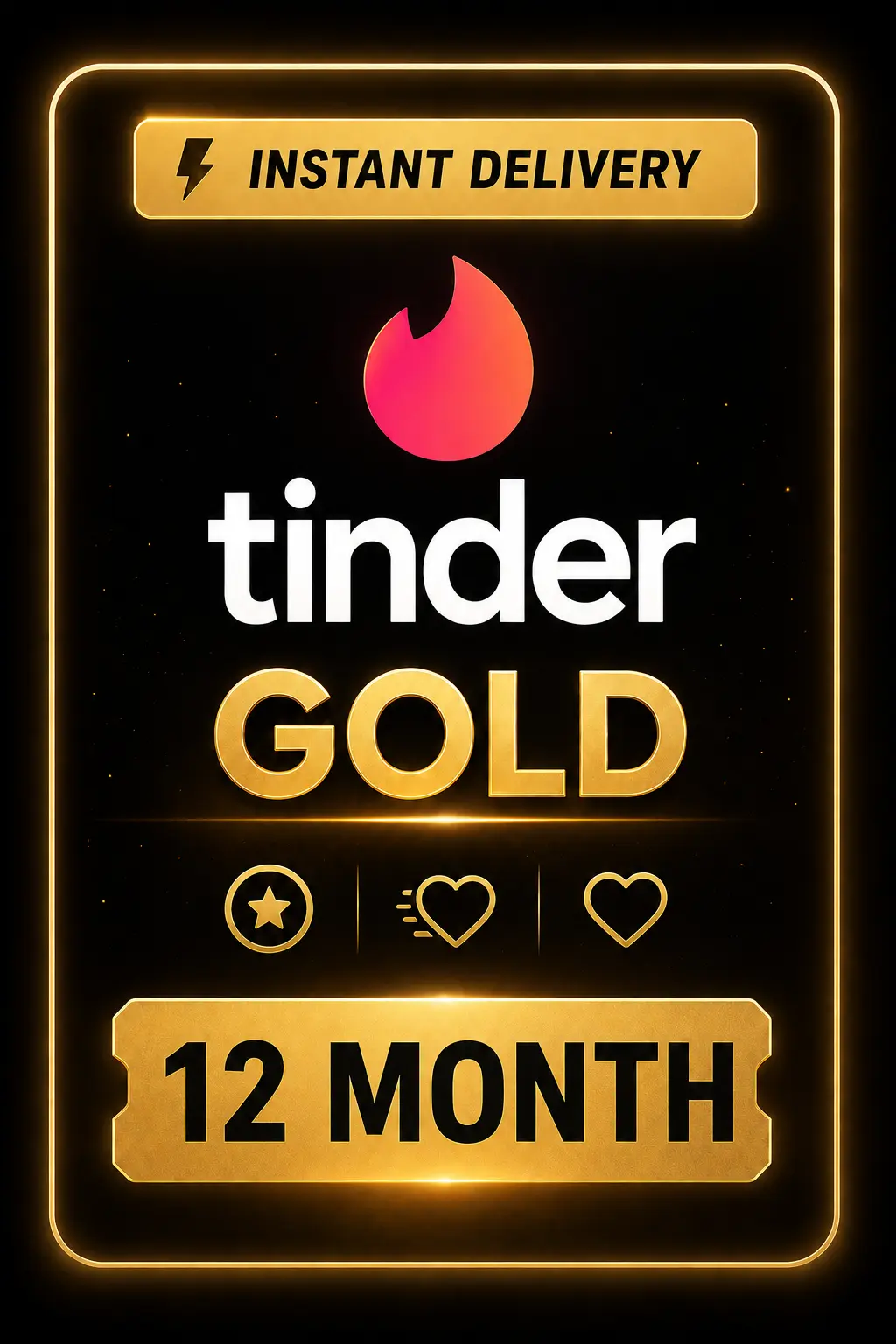 โค้ด Tinder Gold - 12 เดือน