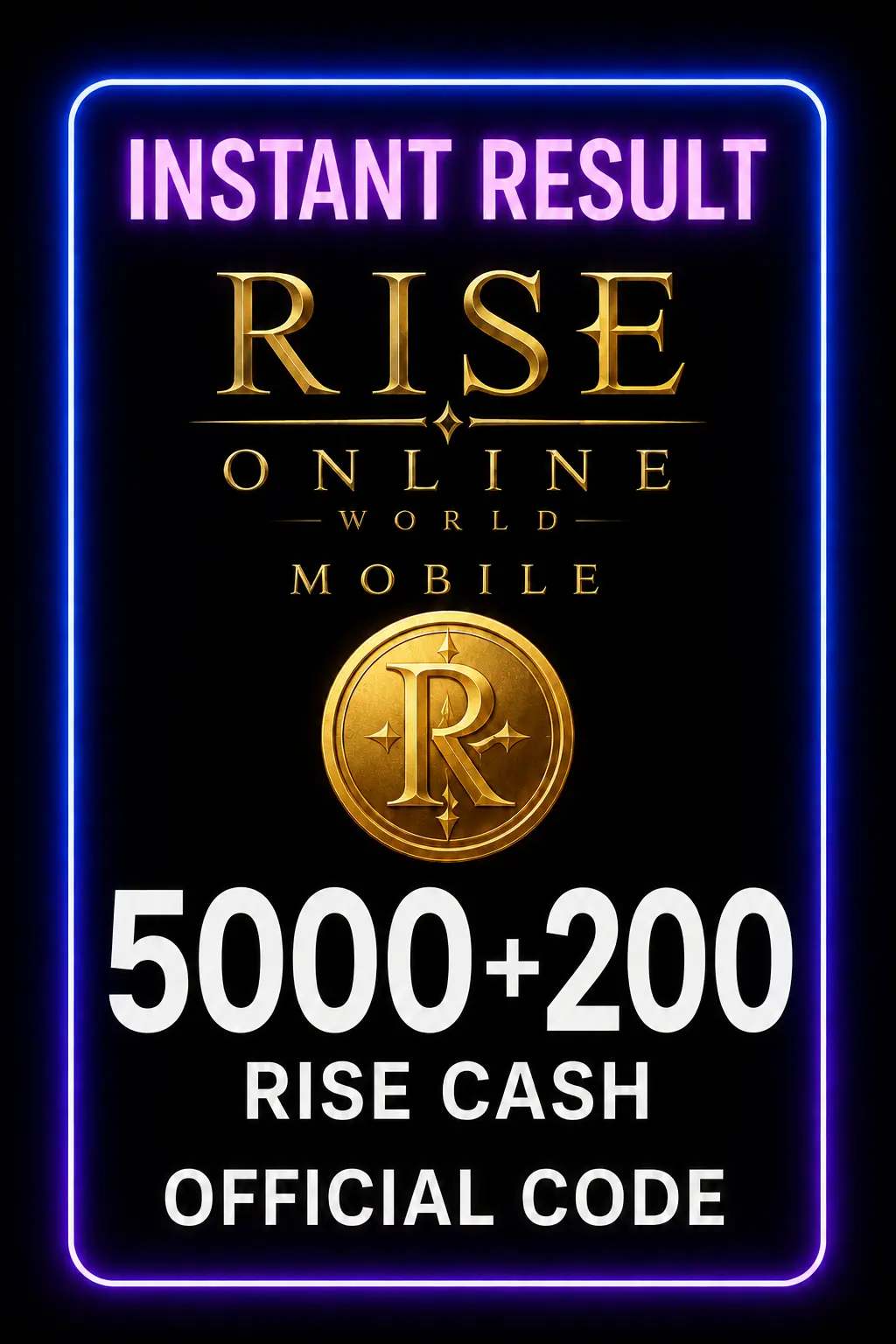 Rise Online World Mobile 5000 + 200 Rise Cash
