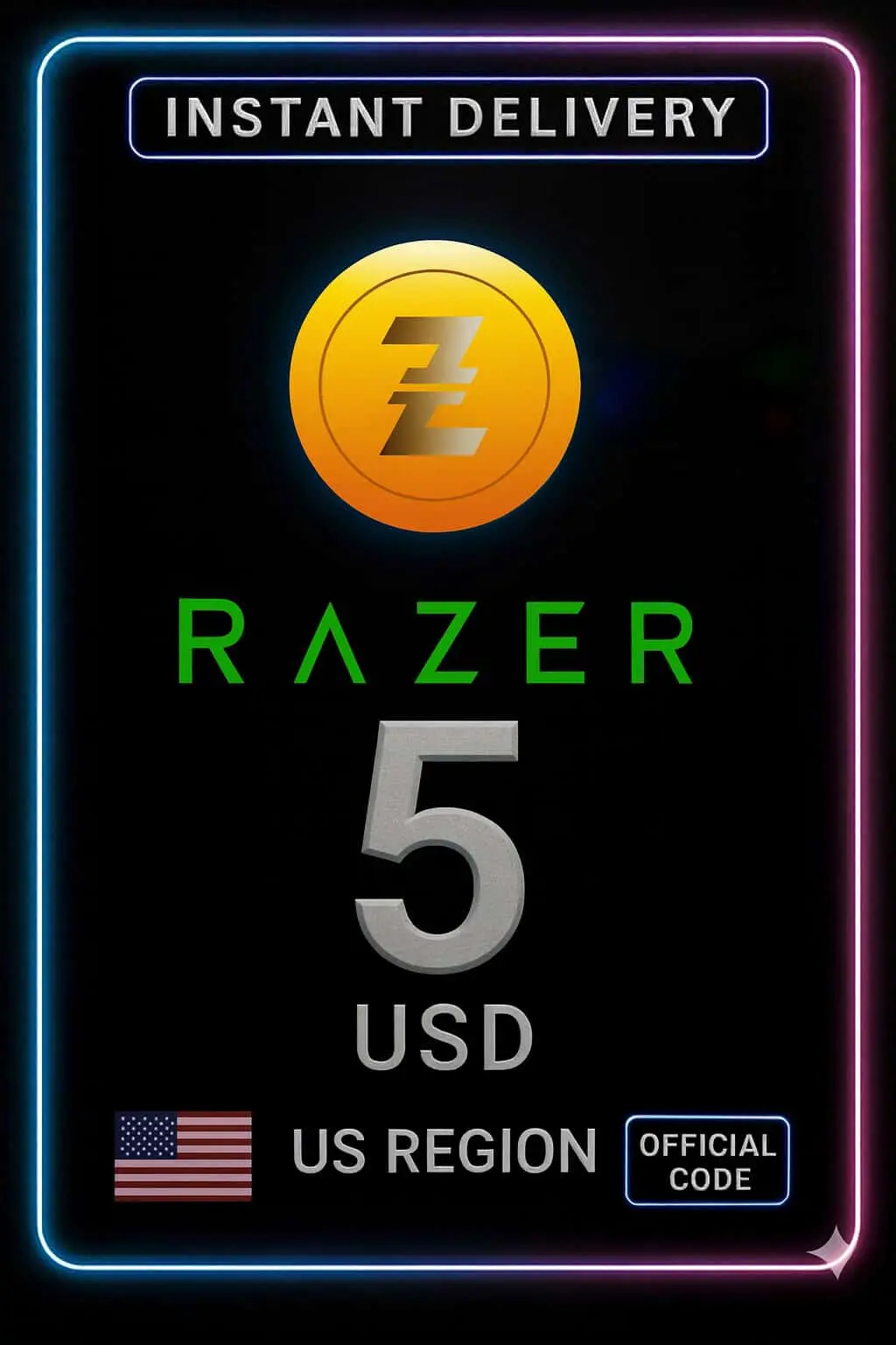 Razer Gold 5$ ABD Razer Gold 5$ ABD