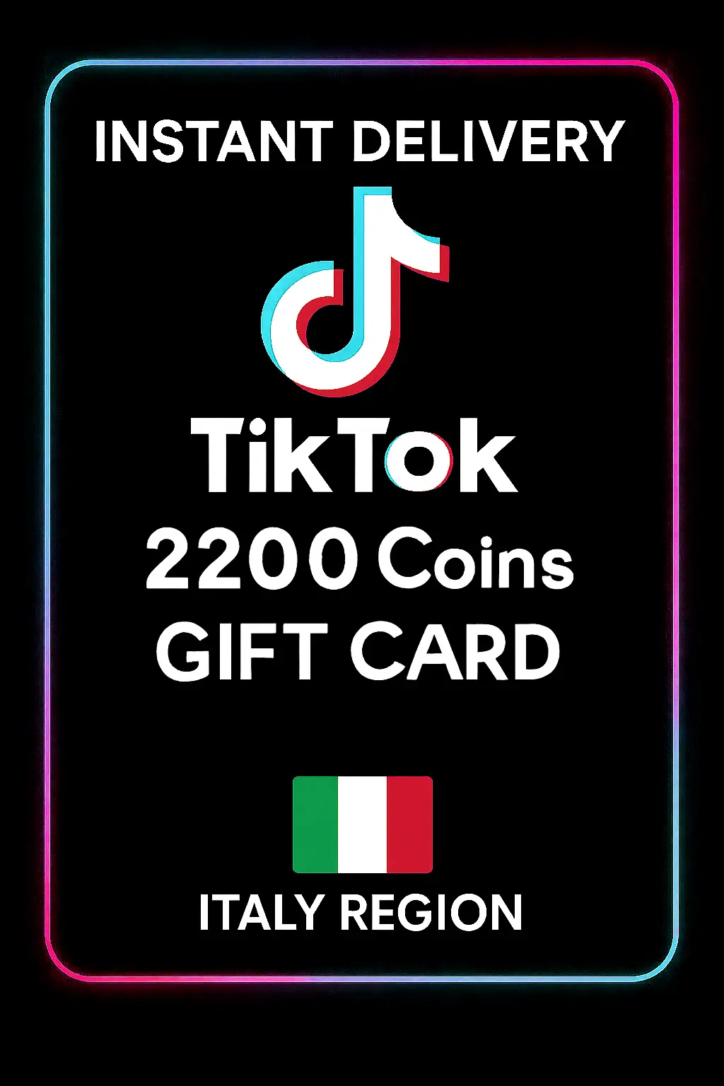 TikTok 2200 Coins Gift Card (İtaly)