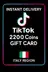TikTok 2200 Coins Gift Card (İtaly)