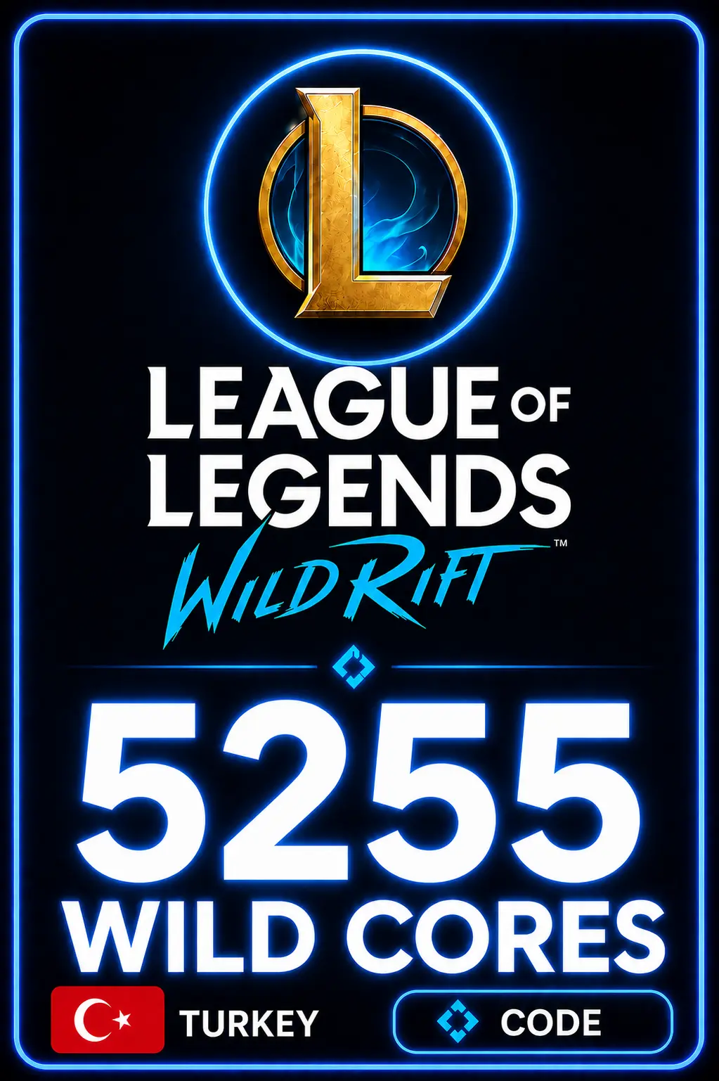 Riot Cash 1230 TRY - 5255 Wild Cores (Turkey Server)