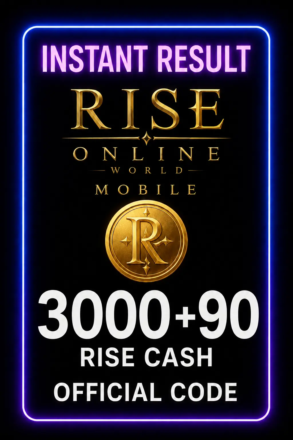 Rise Online World Mobile 3000 + 90 Rise Cash