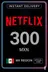 Tarjeta de Regalo de Netflix 300 MXN
