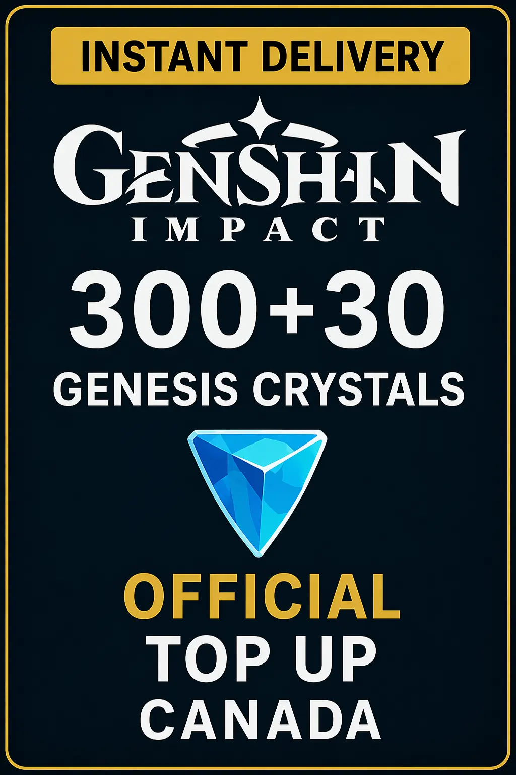 Genshin Impact 300 + 30 Genesis Crystals Top Up (Canada)