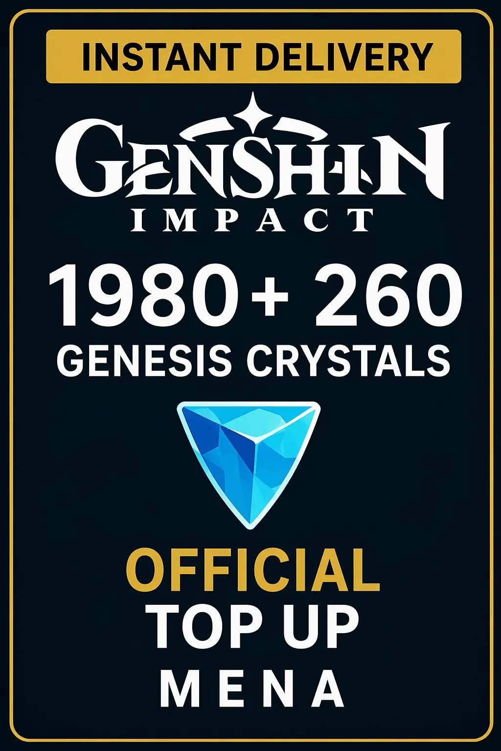 Genshin Impact 1980 + 260 Genesis Crystals Top Up (MENA)