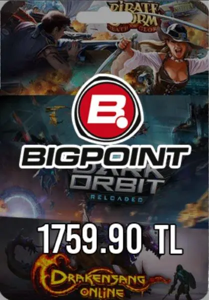Bigpoint 1759,90 TL Gutschein Bigpoint 1759,90 TL Gutschein
