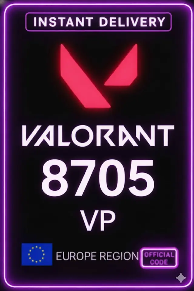 Pontos Valorant - 8705 VP (Servidor EU)