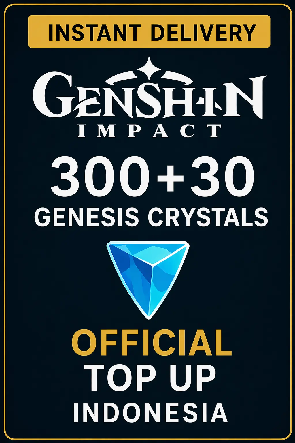 Genshin Impact 300+30 Genesis Crystals Top Up (Indonesia)