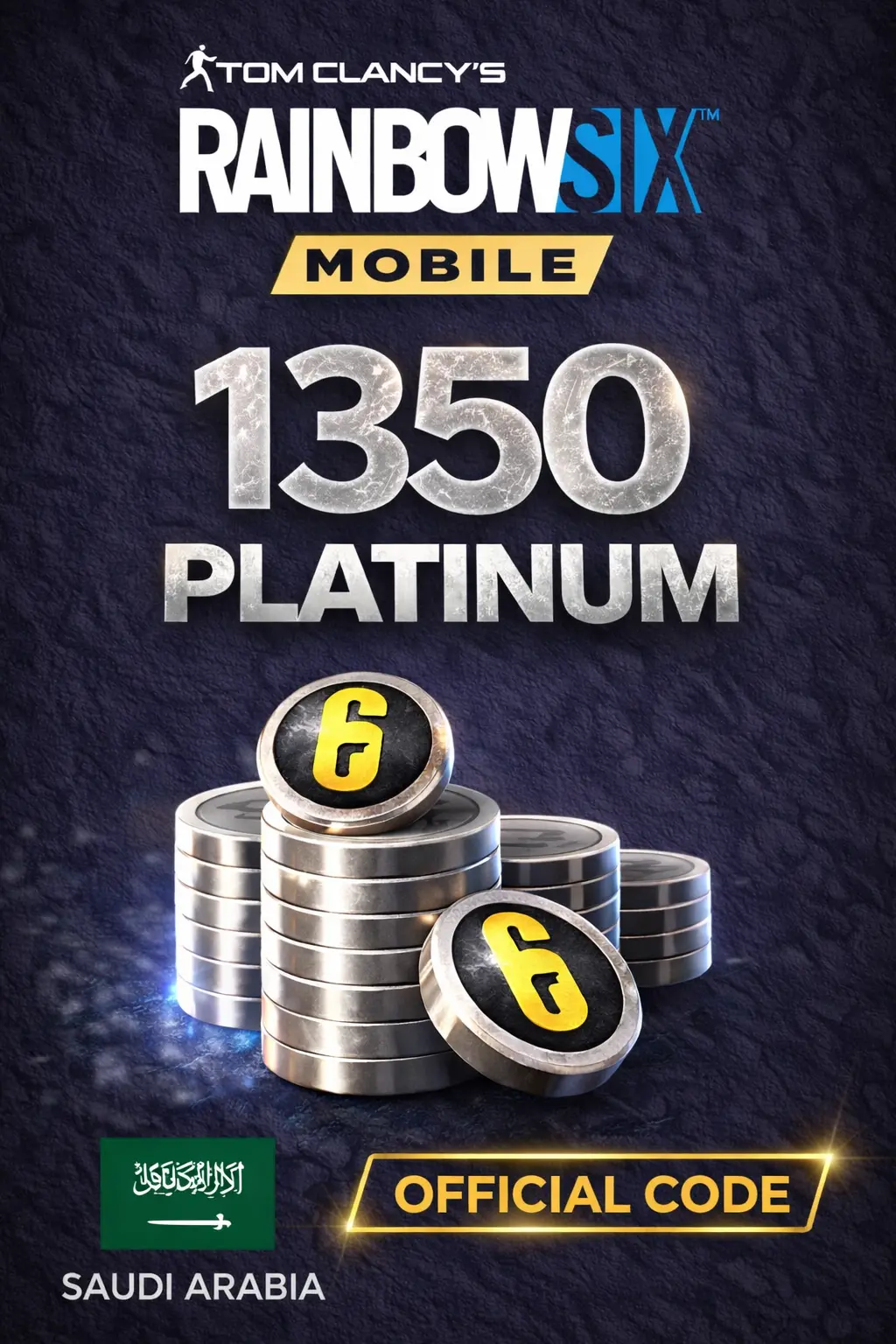 Rainbow Six Mobile - 1350 Platinum Code (Saudi Arabia)