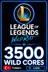 Riot Cash 850 TRY - 3500 Wild Cores (Turkey Server)
