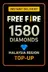 Free Fire 1580 Diamonds Top-Up (Malaysia)