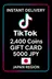 TikTok 2400 Coins Gift Card 5000 JPY (Japan)