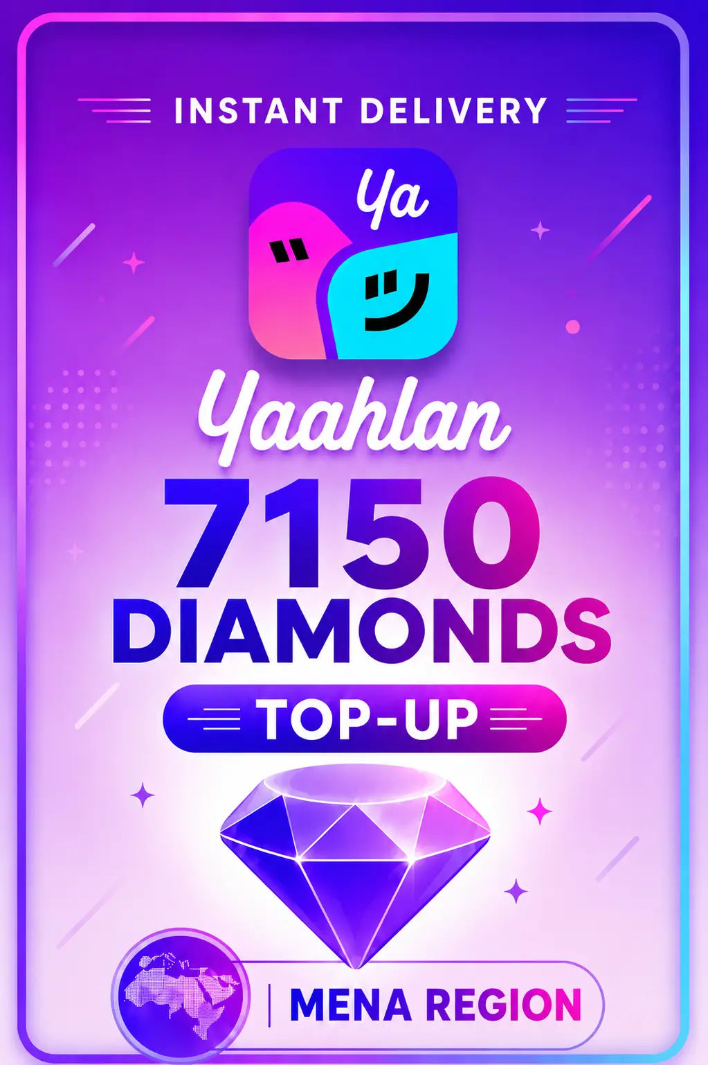 Yaahlan - 7150 Diamonds Top-Up (MENA)