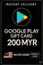 Google Play kinkekaart - Malaisia MYR 200