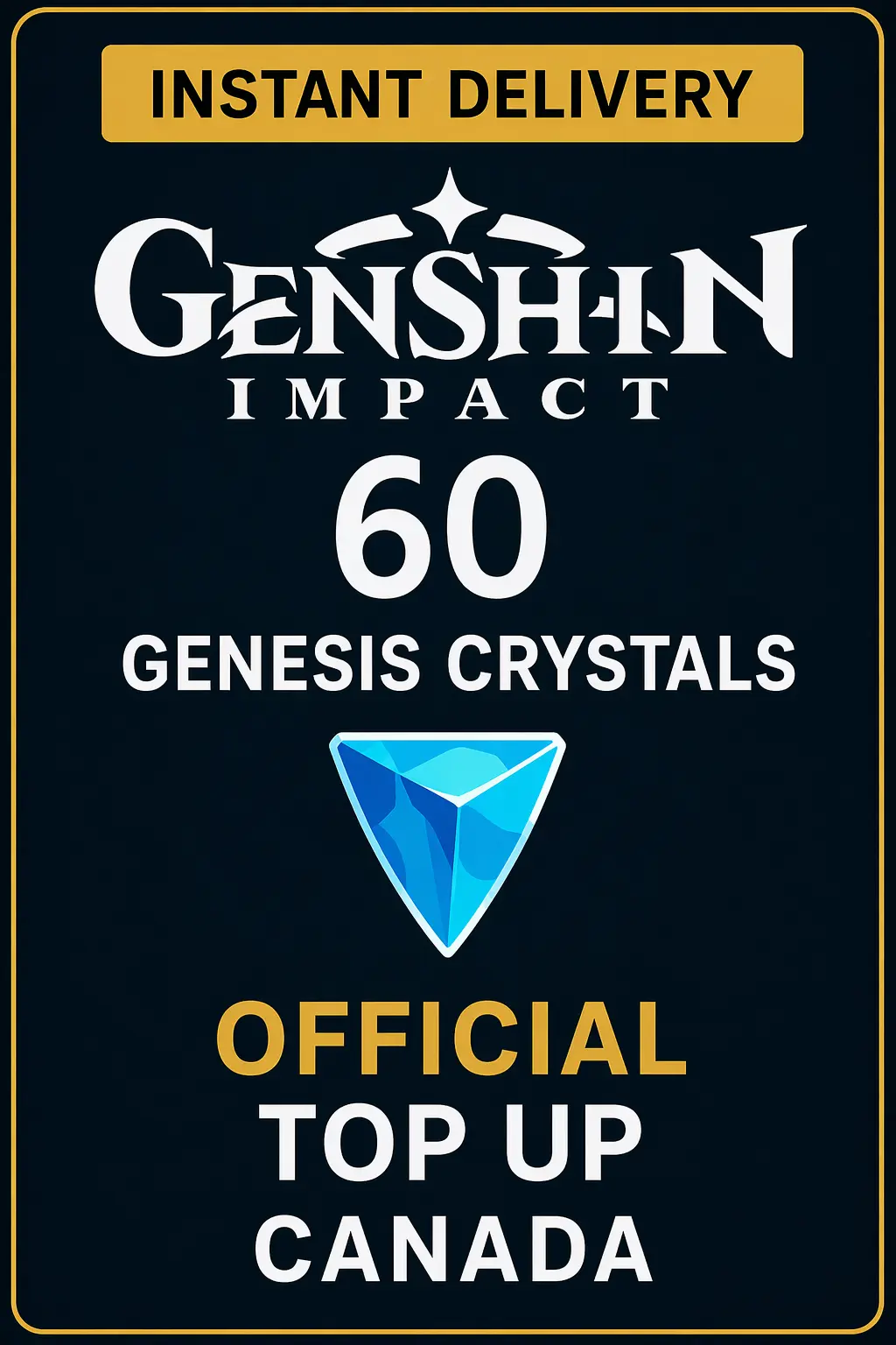 Genshin Impact 60 Genesis Crystals Top Up (Canada)