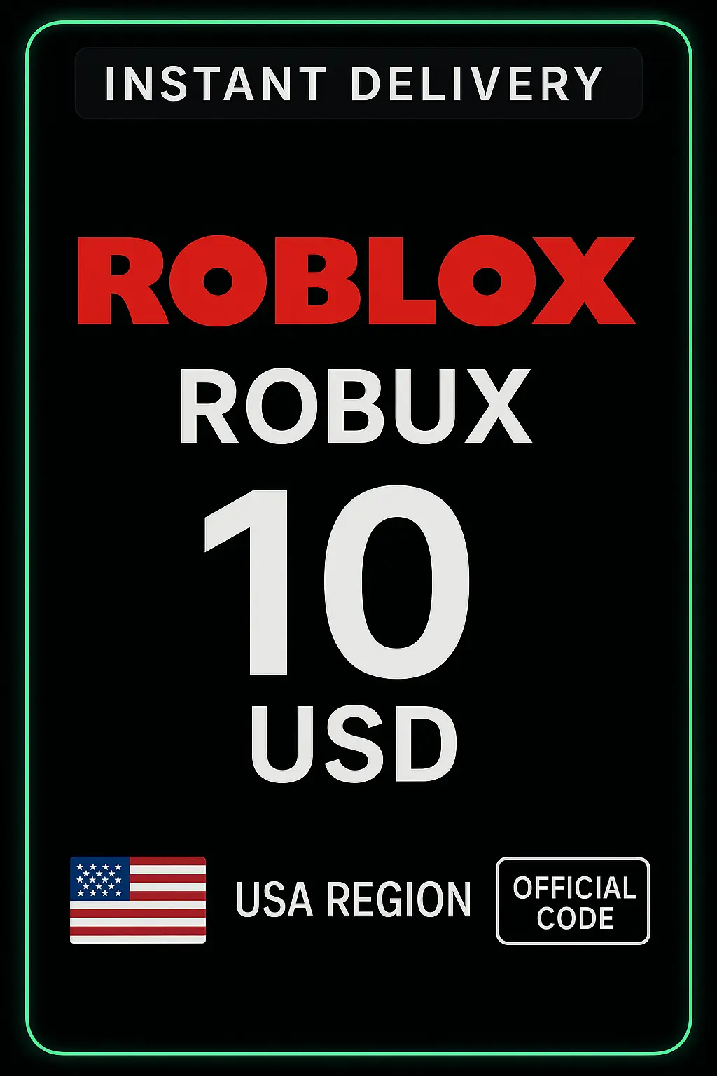 Roblox 10 usd Game Card (US) - Promo Roblox 10 usd Game Card (US) - Promo