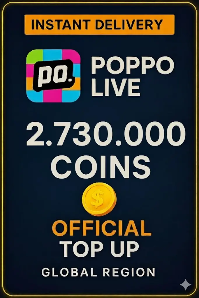Poppo Live - 2730000 Coins (Top-Up) Poppo Live - 2730000 Coins (Top-Up)
