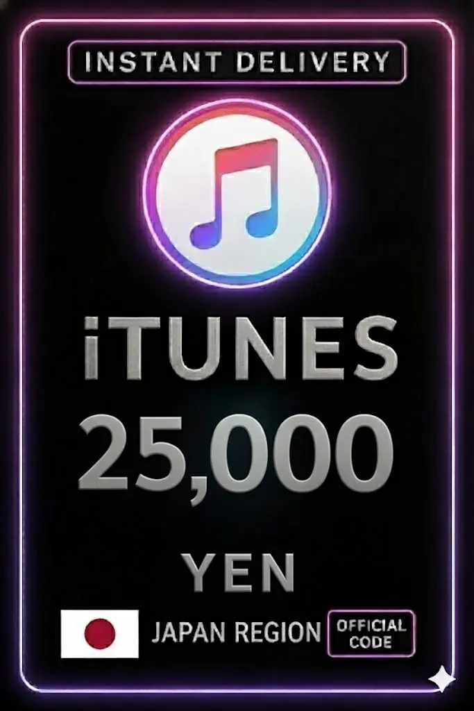 Tarjeta de regalo de iTunes 25000 yenes JP Tarjeta de regalo de iTunes 25000 yenes JP