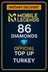 Mobile Legends 86 Diamonds Top-Up (Turkey)