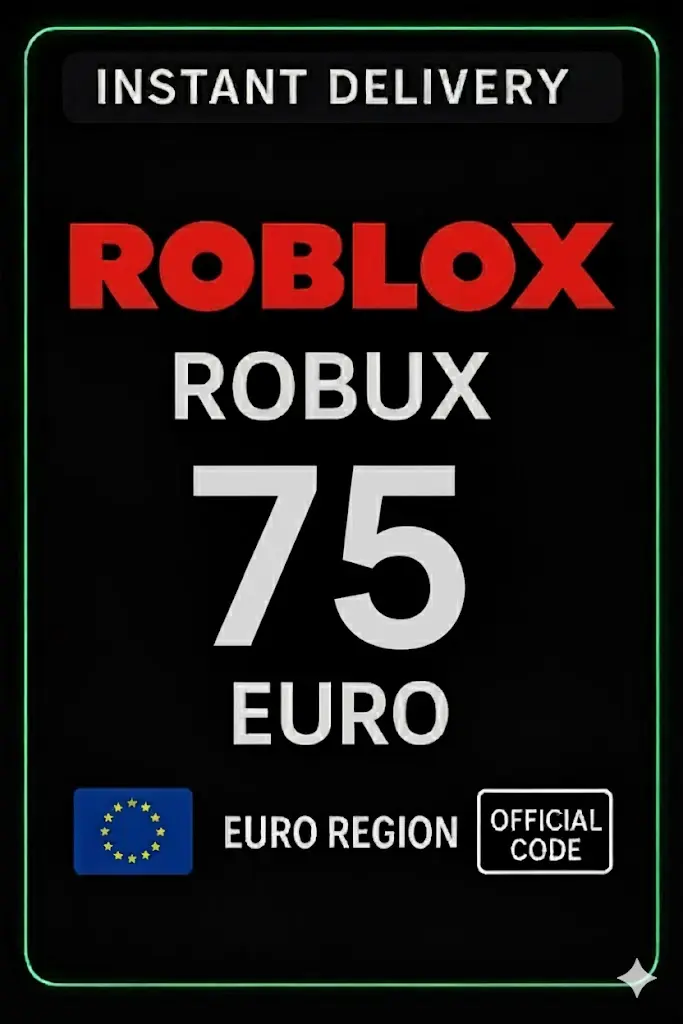 Tarjeta de juego Roblox de 75 euros (UE) Tarjeta de juego Roblox de 75 euros (UE)