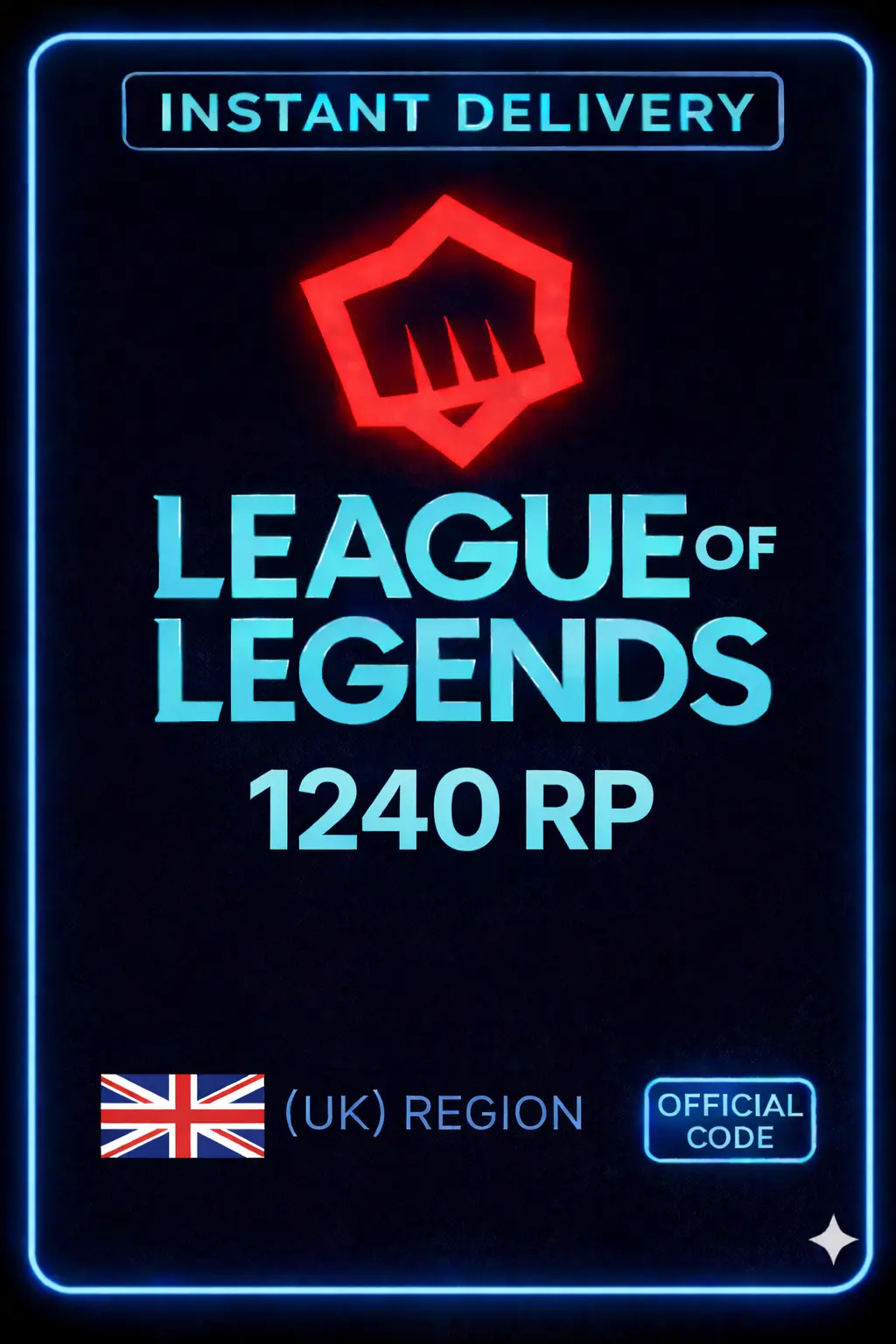 Riot Points - 1240 RP (UK)