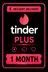 โค้ด Tinder Plus - 1 เดือน