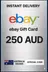 eBay Gift Card 250 AUD