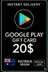 Cartão Presente Google Play - Austrália AUD $ 20