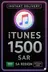 iTunes Gift Card 1500 SAR