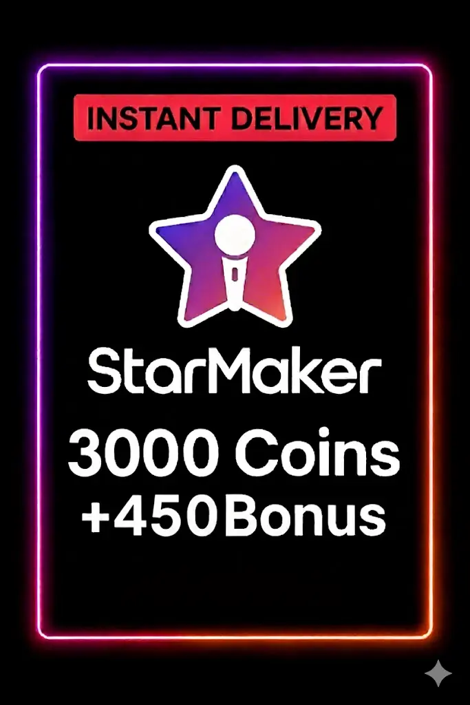 StarMaker 3000 Coins + 450 Bonus Top Up StarMaker 3000 Coins + 450 Bonus Top Up