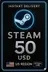 Карта Steam Wallet 50 USD