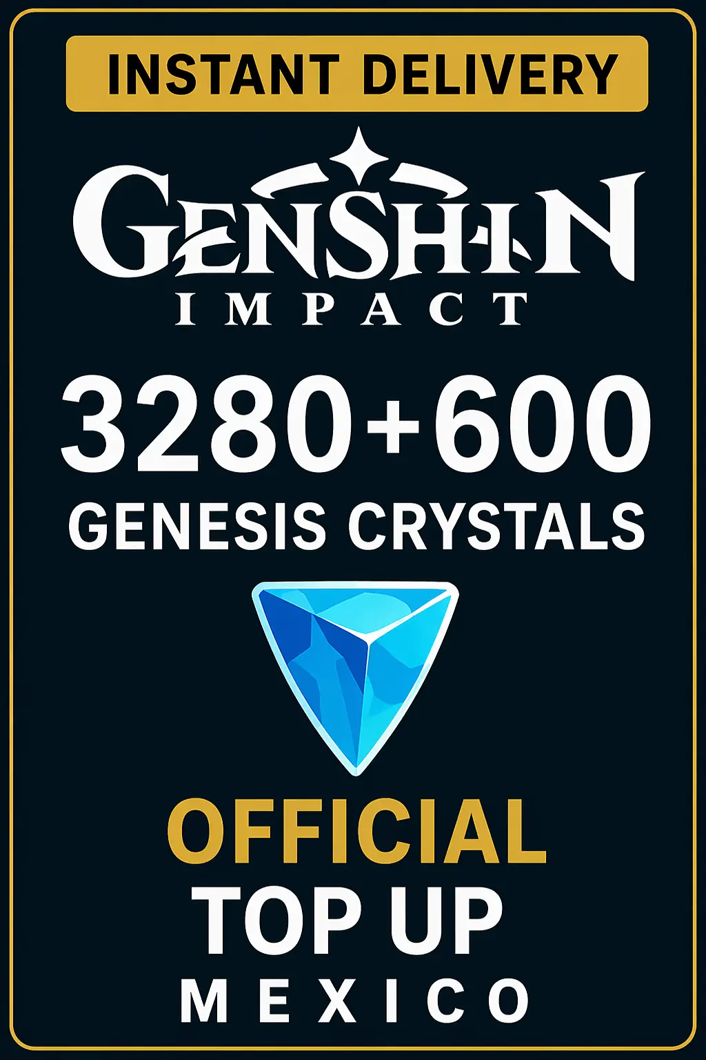 Genshin Impact 3280 + 600 Genesis Crystals Top Up (Mexico)