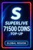 SuperLive 71.500 Érme Feltöltés (Globális)