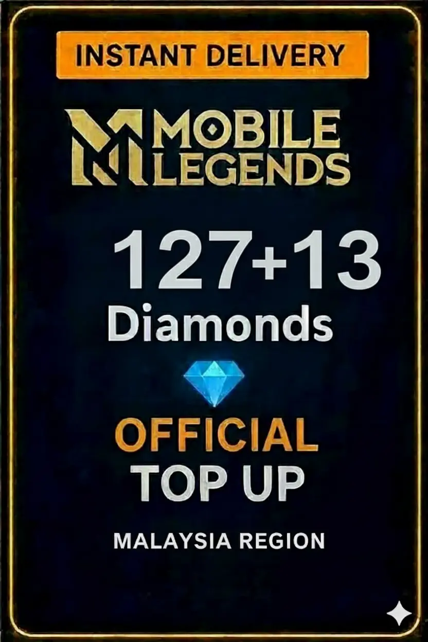 Mobile Legends 127 Berlian + 13 Bonus Top-Up (Malaysia) Mobile Legends 127 Berlian + 13 Bonus Top-Up (Malaysia)