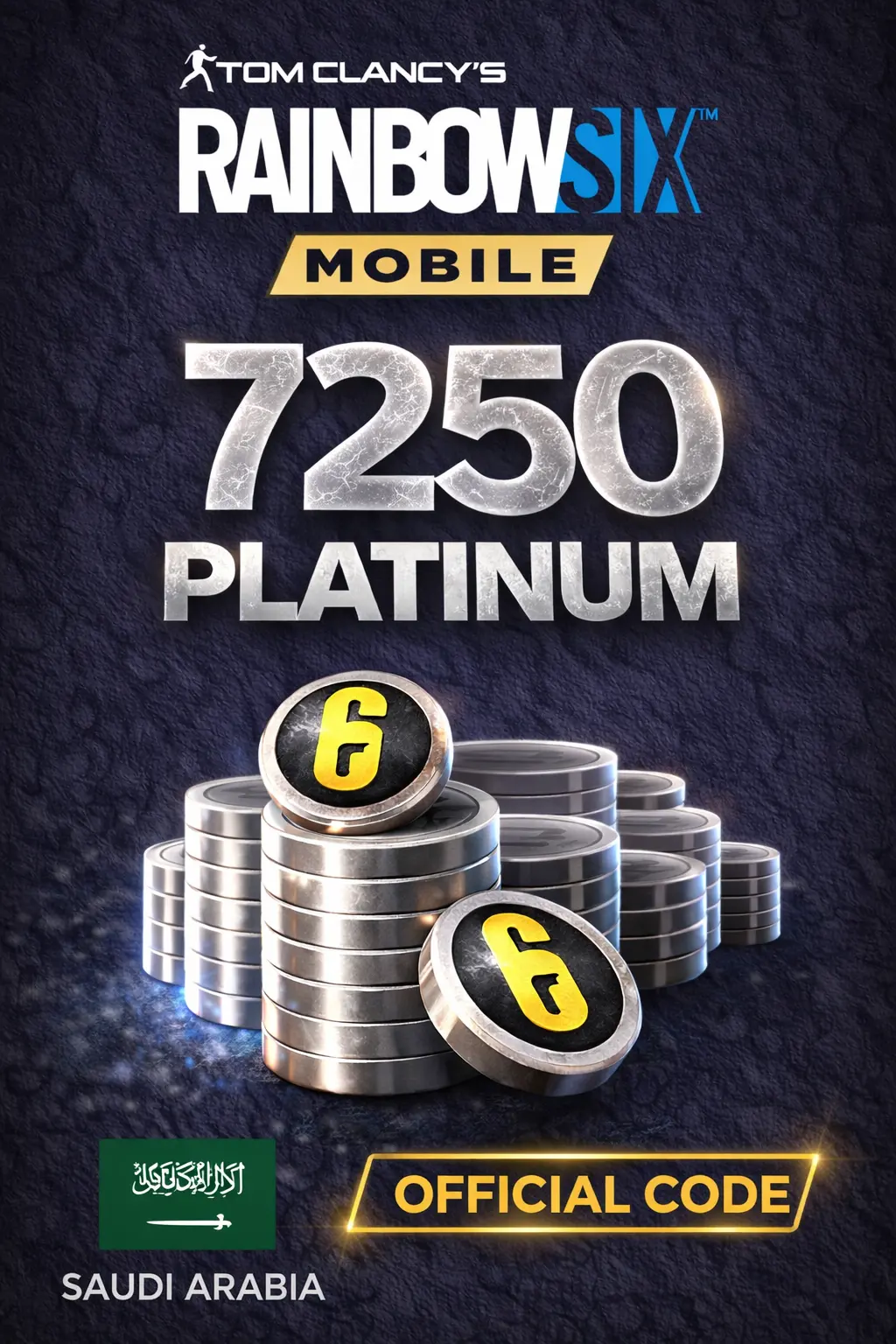 Rainbow Six Mobile - 7250 Platinum Code (Saudi Arabia)